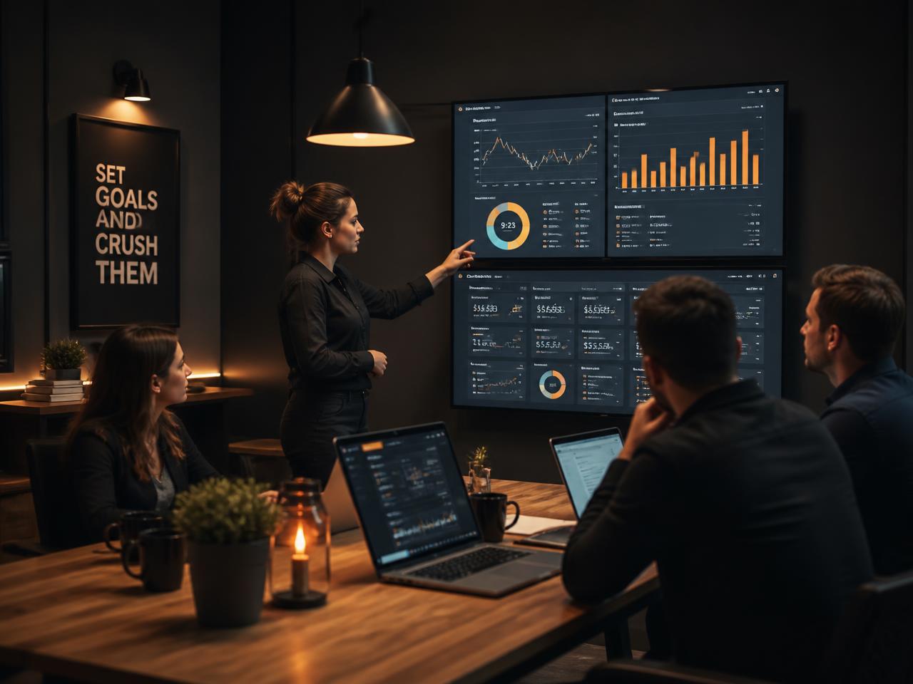 The L&C Holding LLC operating team reviewing brand performance